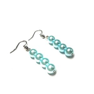 Handmade Pale Blue Earrings Women